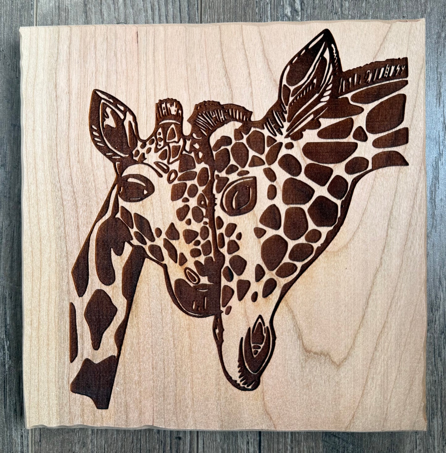 Cherry - 8 x 8 - Mama/Baby Giraffe